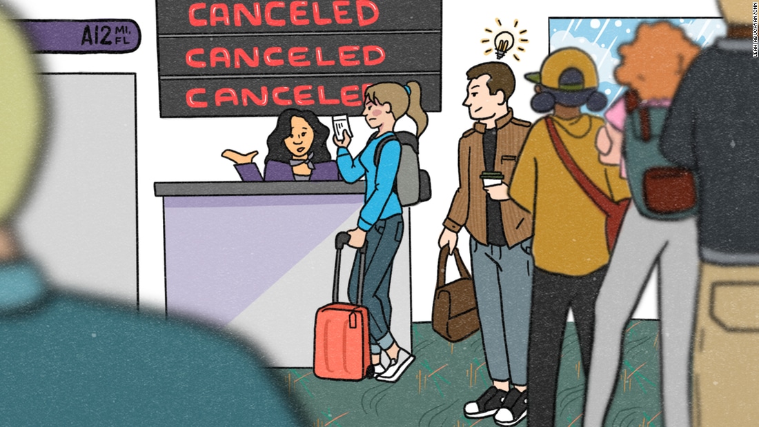 Two strangers, a canceled flight and an surprising street journey